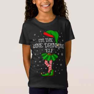 Familie Matching Ich bin die Wein trinkende Elf Ch T-Shirt