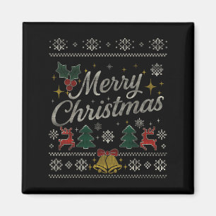Familie Matching Ugly Sweater Pjs Frohe Weihnachte Magnet