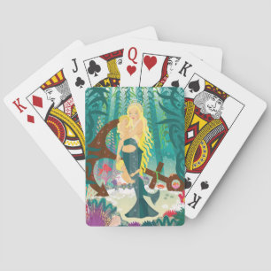 Familie Mermaid (leichte Blondinen) Spielkarten