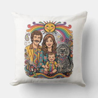 Familie mit kissen