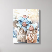 Familie | Moderne weiße Typografie mit Ihrem Foto