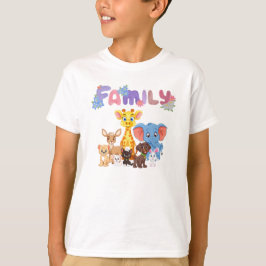Familie nach Tieren. T-Shirt