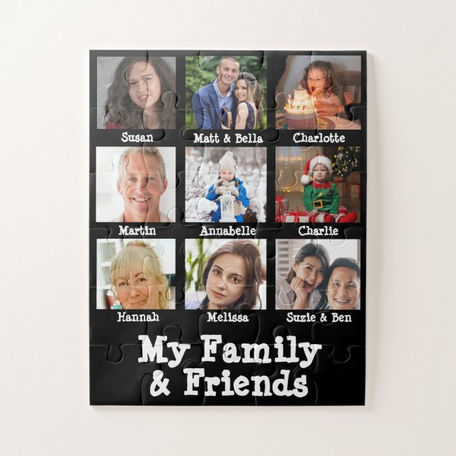 Familie, Name und Foto Black Dementia Memory (Vertikal)