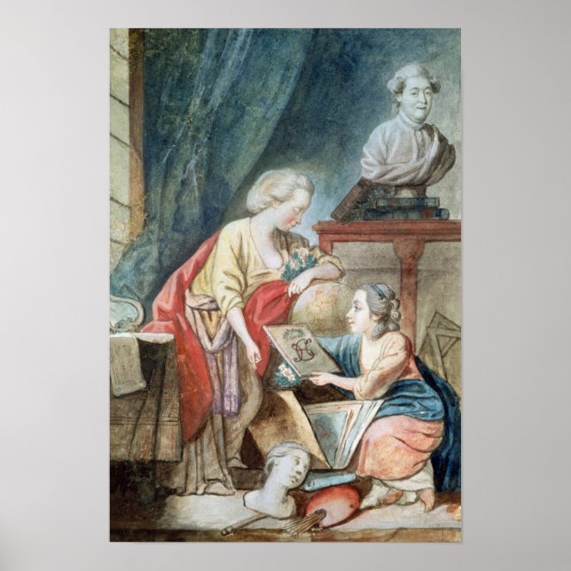 Familie Necker im Jahre 1780 Poster (Vorne)