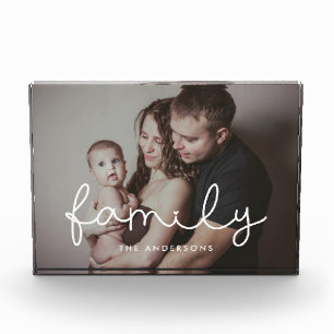 Familie niedliche whimsistische Skriptfamilie Fotoblock
