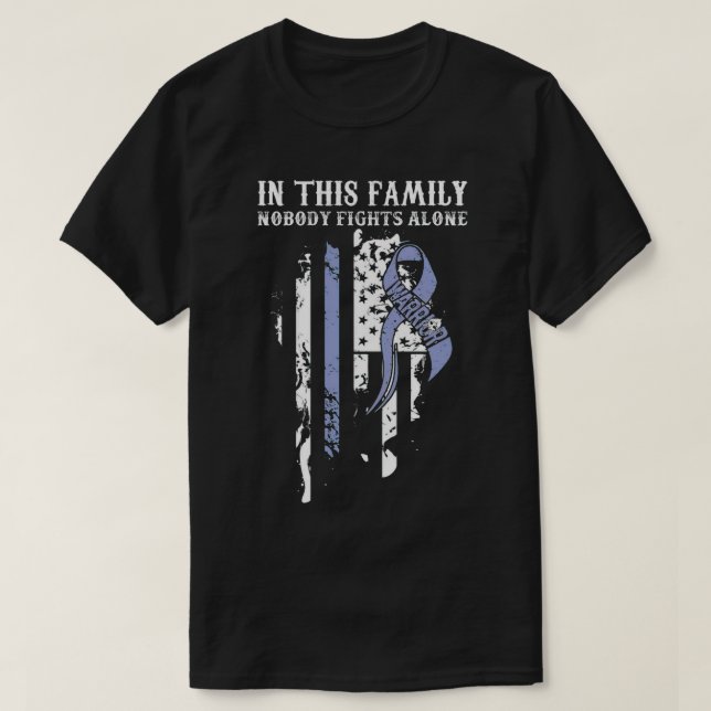 Familie niemand kämpft allein Magenkrebs spendet S T-Shirt (Design vorne)