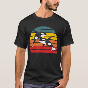 Familie Orca Vintag Retro Killer Whalfamilie 1 T-Shirt