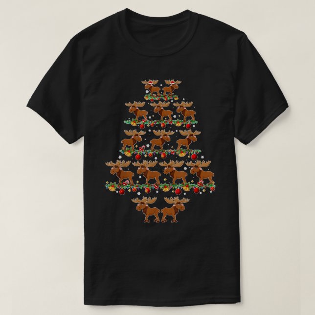 Familie Pajama Sets Weihnachten Matching Elche Xma T-Shirt (Design vorne)