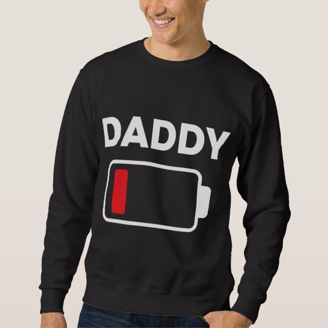 Familie passt Weihnachtsbatterie Funny Daddy Xmas Sweatshirt (Vorderseite)
