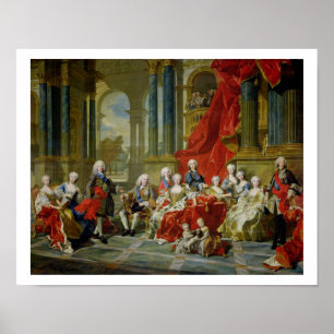 Familie Philip V, 1743 (Öl auf Leinwand) Poster