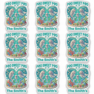 Familie "Pod Sweet Pod" Aufkleber