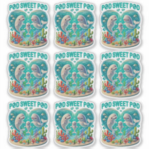 Familie "Pod Sweet Pod" Aufkleber