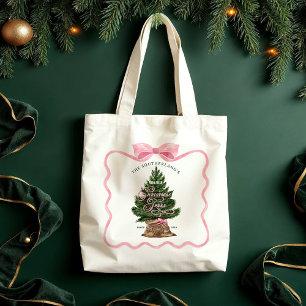 Familie Retro Farm Frische Weihnachtsbäume Rosa Bo Tragetasche