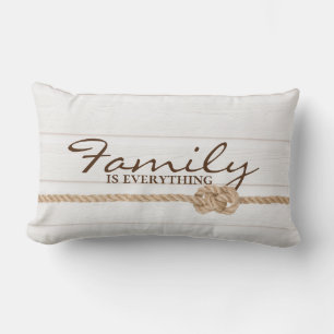 Familie Rope Knot on Whitealkaal Lendenkissen