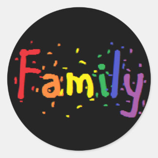 Familie Runder Aufkleber