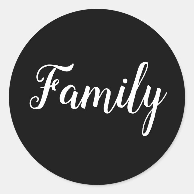 Familie Runder Aufkleber (Vorderseite)