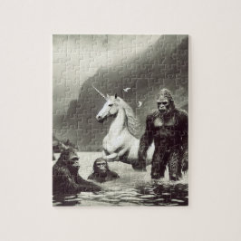 Familie Sasquatch und Einhorn