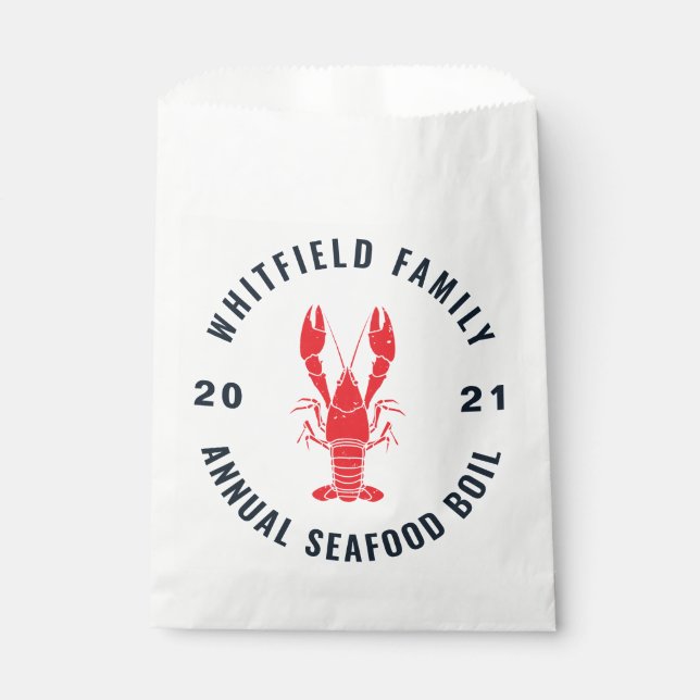 Familie Seafood Boil Custom 4. Juli Geschenktütchen (Vorderseite)