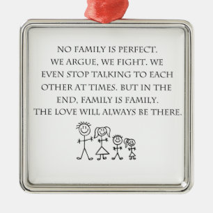 Familie Silbernes Ornament