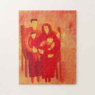 Familie sitzend Zeitgenössische Kunst Porträtmaler