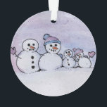 Familie Snowman Ornament<br><div class="desc">Familie Snowman</div>