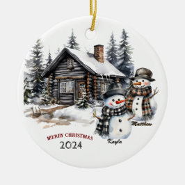 Familie Snowman Personalisierte Weihnachtsschmuck