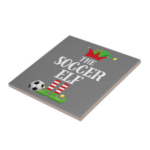 Familie Soccer Elf passt Weihnachtsmannschaft Elf Fliese