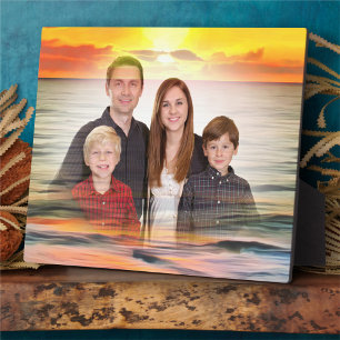 Familie Sonnenuntergang 1738 Fotoplatte