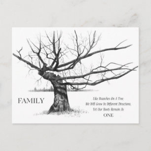 FAMILIE: Stift Art: Alter Baum: Krawatte Postkarte