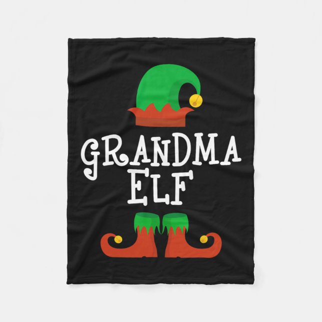 Familie The Oma Elf Christmas Pj Pajama Matchin Fleecedecke (Vorderseite)