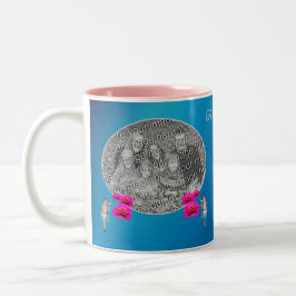 Familie und Blume Personalisiert Ihr Foto hinzufüg Zweifarbige Tasse