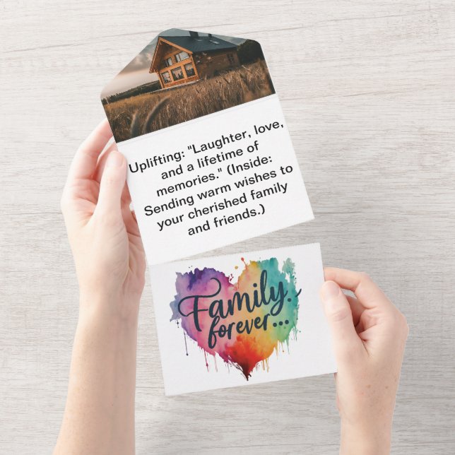 Familie und Freunde All In One Einladung (Abreißen)