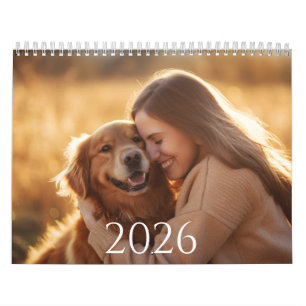Familie und Haustiere 12-Monats-Script-Kalender Kalender