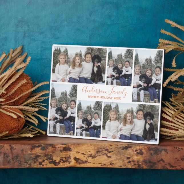 Familie und Haustiere Snapshots White Rose Gold Fotoplatte (Seite)
