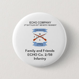 Familie und Infanterie der Freund-E Co. 2/58 Button