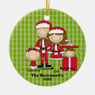 Familie Verzierung der Weihnachten4 Keramik Ornament