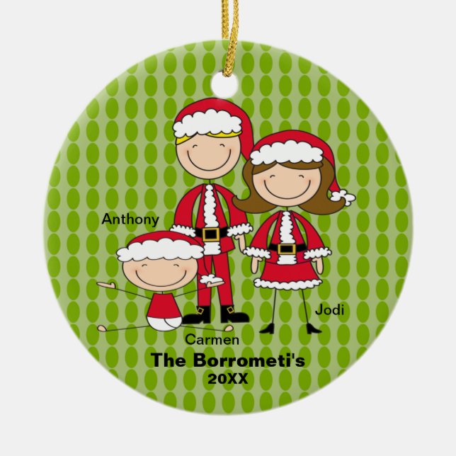 Familie von 3 Weihnachtsschmuck (Vorne)