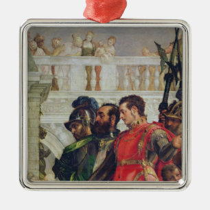Familie von Darius vor Alexander der Große Silbernes Ornament