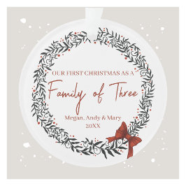 Familie von drei Personalisierten Weihnachtsschmuc Ornament