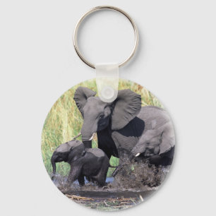 Familie von elefants schlüsselanhänger