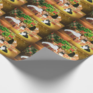 Familie von Katzen Weihnachten Geschenkpapier