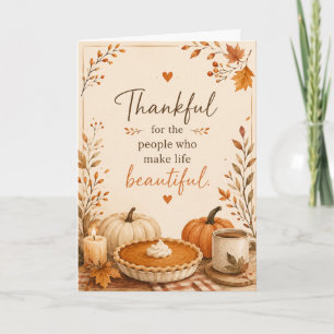 Familie Warme Thanksgiving-Wünsche Grüße Karte