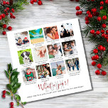 Familie Was für ein Jahr Captions 12 Foto Collage  Feiertagskarte<br><div class="desc">Personalisieren Sie mit Ihren 12 Lieblings-Fotos,  Bildunterschriften und Namen,  um eine unvergessliche,  lustige Urlaubskarte zu kreieren. Entwickelt von Thisisnotme©</div>
