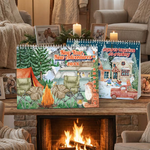 Familie Wasserfarbe Positive Affirmationen Cozy Kalender