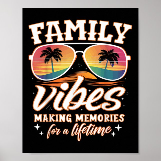 Familie Wiedersehen 2025 Vibes Erinnerungen machen Poster (Vorne)