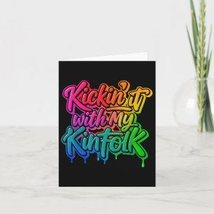 Familie Wiedersehen Funny Kickin es mit meiner Kin Karte