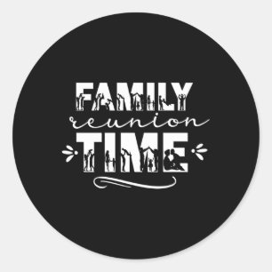 Familie Wiedersehen Time Meeting Ansammlung Famili Runder Aufkleber