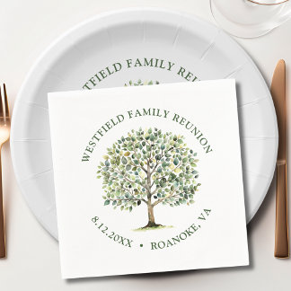 Familie Wiedersehen Woodland Wasserfarbbaum Serviette