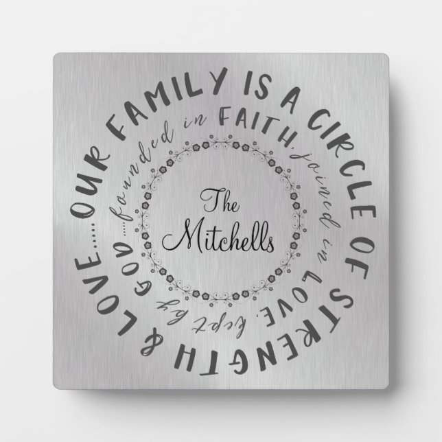 Familie; Zirkel der Liebe, gegründet im Glaubenssa Fotoplatte (Vorderseite)