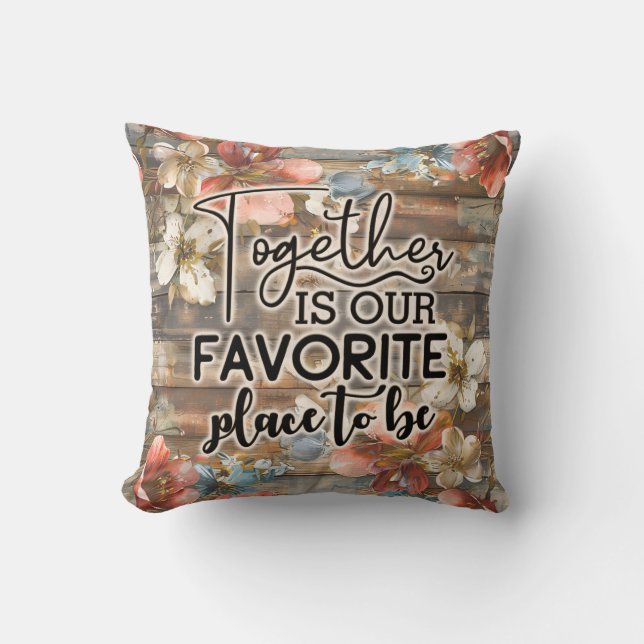 Familie Zuhause Rustikal Kissen (Vorderseite)